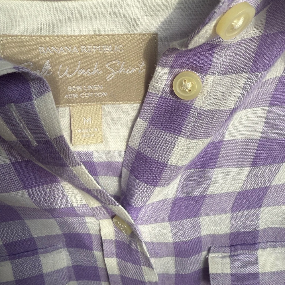 Banana Republic Button-Down Linen Blend Shirt